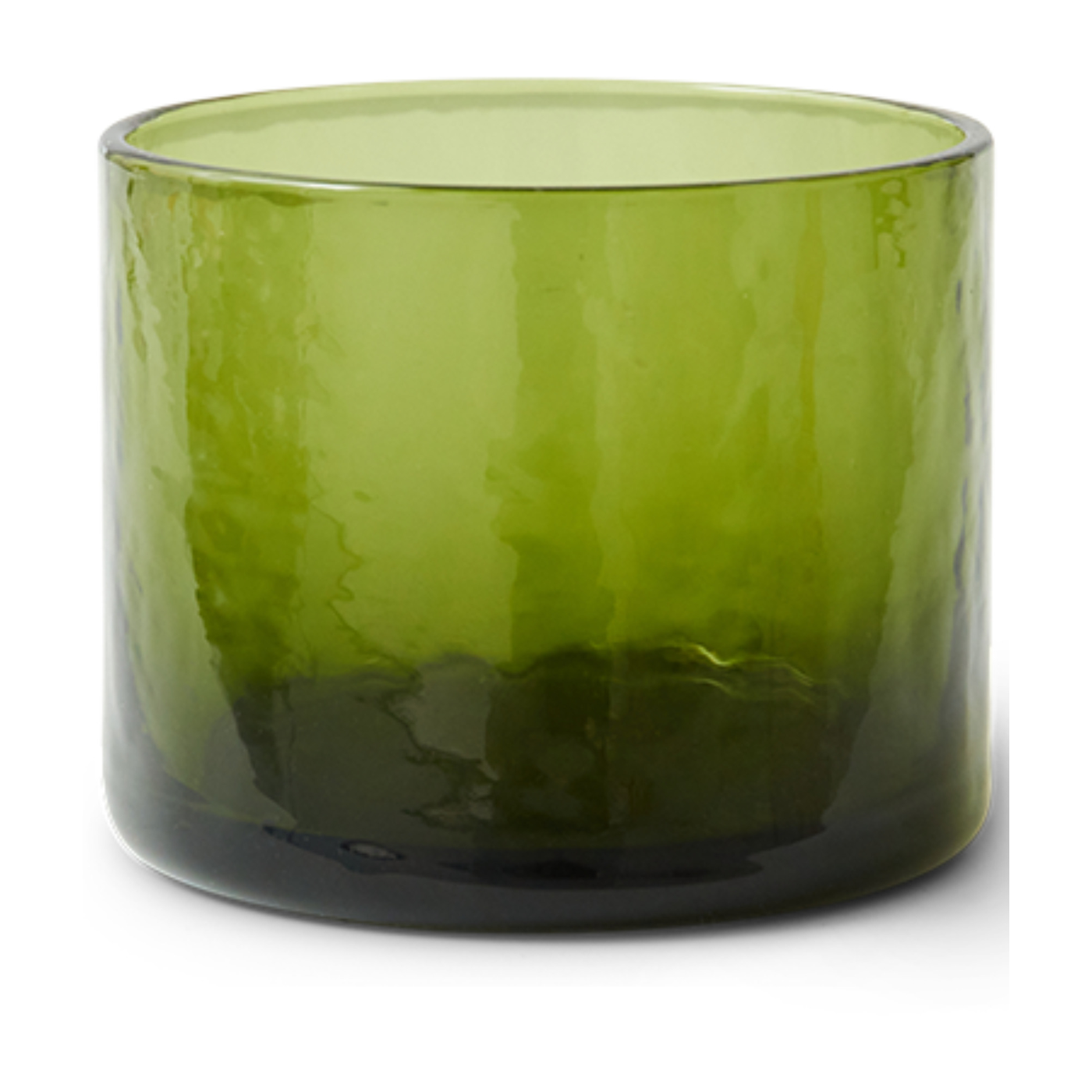 كأس زجاجي أخضر 8x6.5 سم أنبوب - HKLIVING