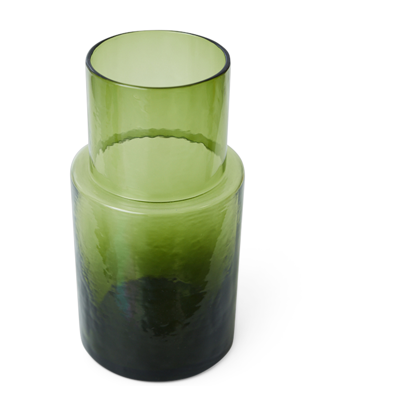 Carafe en verre vert 18cm Tube - HKLIVING