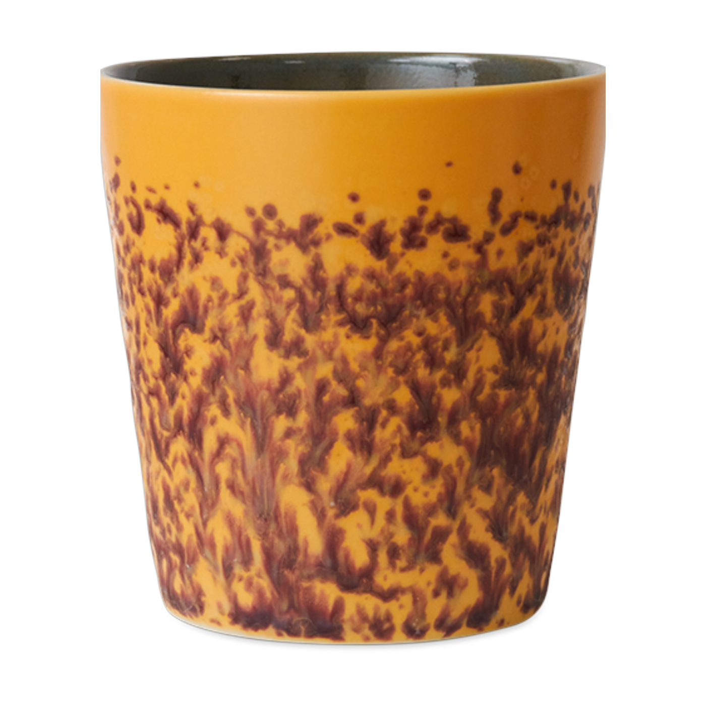 Taza de café de gres naranja 8cm Bay - HKLIVING