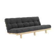 Umbaubares Sofa aus Kiefernholz und Matratze charbon 130x200cm Lean - Karup design