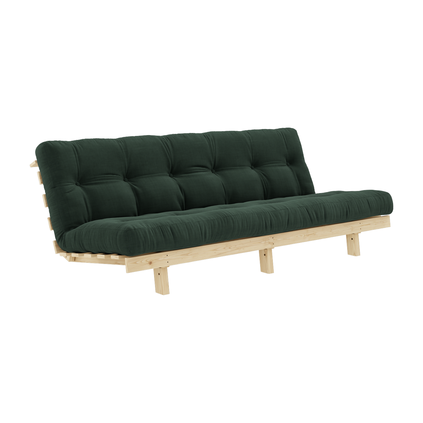 أريكة قابلة للتحويل من خشب الصنوبر مع مرتبة طحالب 130×200 سم Lean - Karup Design