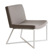 Sillón de metal y tela de pata de gallo Zero - Custom form