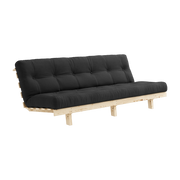 Lean - Karup Sofá convertible en pino y colchón gris oscuro 130x200cm design