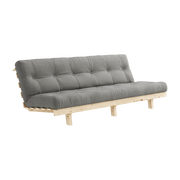 Canapé convertible en bois de pin et matelas gris130x200cm Lean - Karup Design