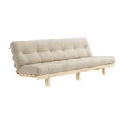 Lean - Karup Divano trasformabile in pino e materasso beige 130x200cm design