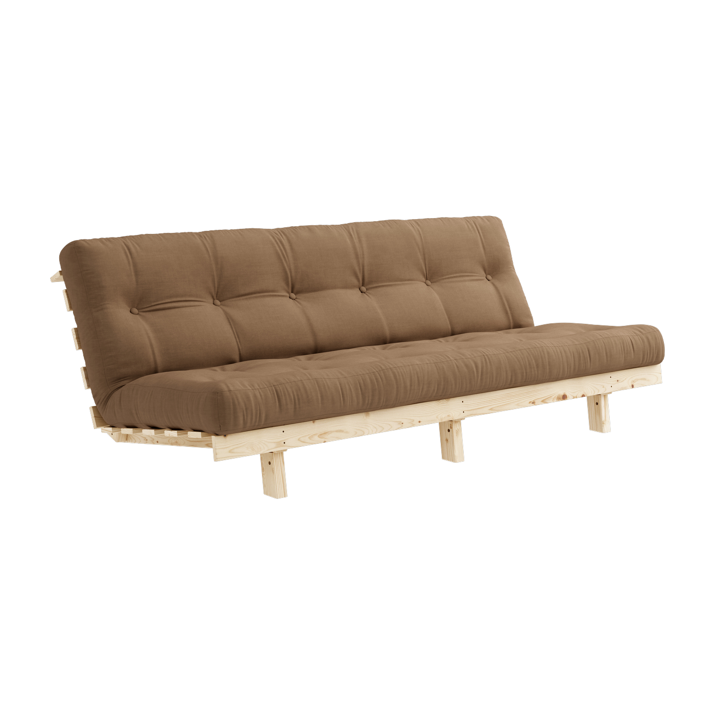 أريكة قابلة للتحويل من خشب الصنوبر مع مرتبة موكا 130x200 سم Lean - Karup Design