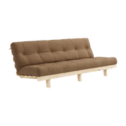 Convertible sofa in pine and mocca mattress 130x200cm Lean - Karup Design