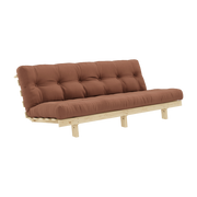 Convertible sofa in pine and clay mattress 130x200cm Lean - Karup Design