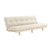 Convertible sofa in pine and linen mattress 130x200cm Lean - Karup Design