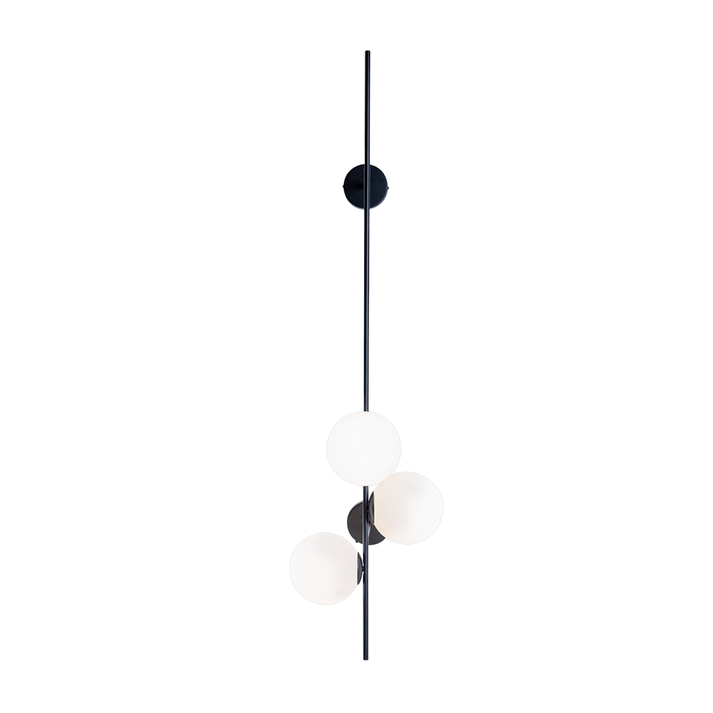 Black metal wall light Bobler 2 connect - Custom form