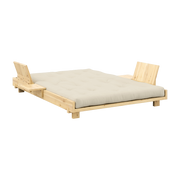 Canapé convertible avec 2 dossiers, tables d'appoints, matelas beige Social sofa bed - Karup Design