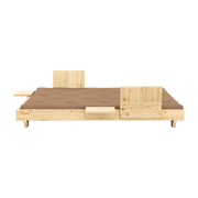 Canapé convertible avec 2 dossiers, tables d'appoints, matelas mocca Social sofa bed - Karup Design