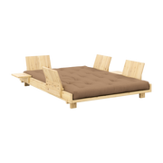 Convertible sofa with 4 backs, side tables, mocca mattress Social sofa bed- Karup design