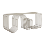 Banc en acier taupe 100x32x43,2cm Curva - AYTM