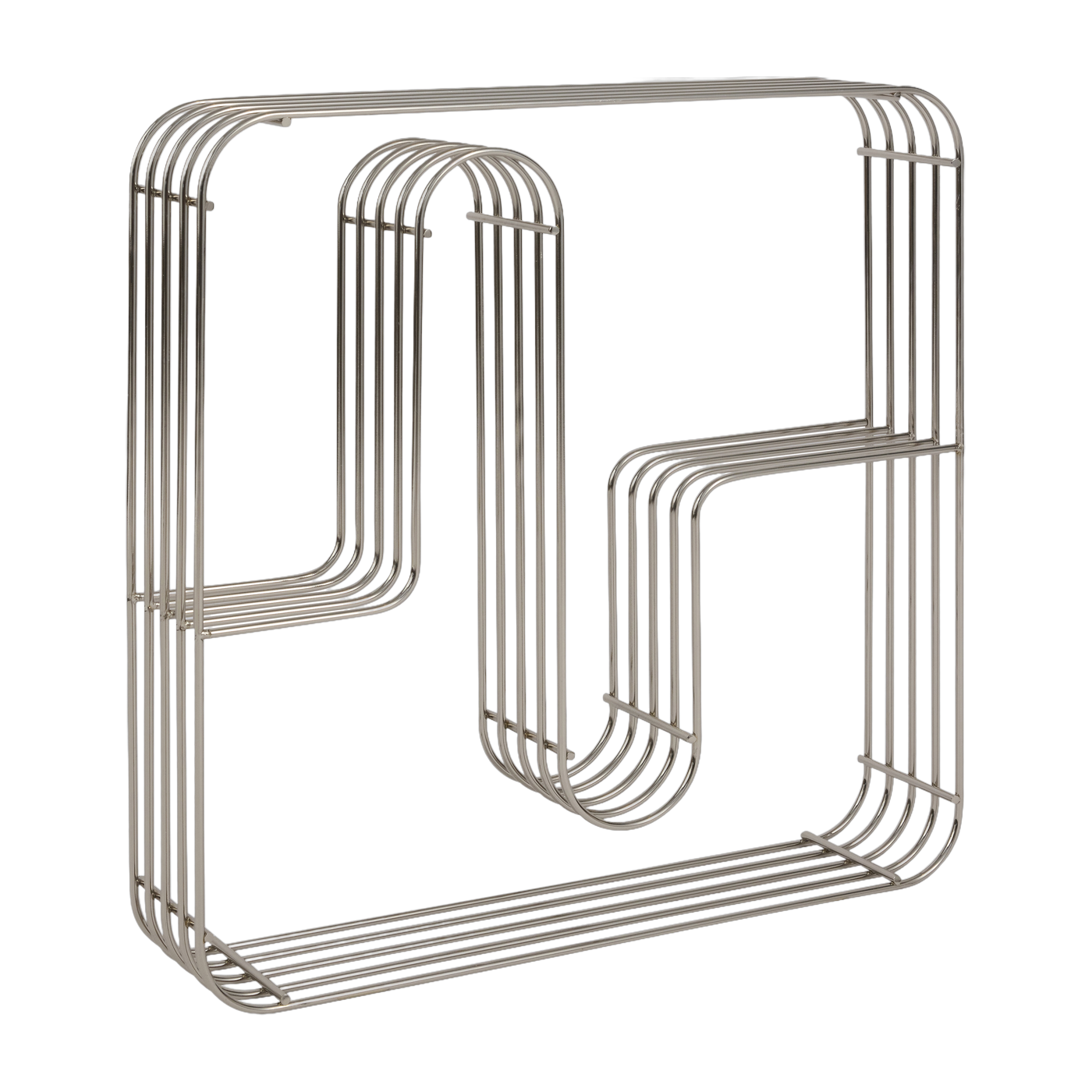 Wandregal aus Chromstahl 45, 5x8, 9x45, 5cm Curva - - AYTM