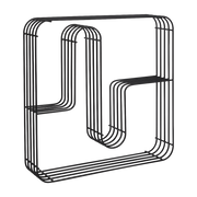 Etagère murale carrée en acier noir 45,5x8,9x45,5cm Curva - AYTM