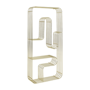 Curva Estante rectangular de pared en acero dorado 32. 9x8. 9x70. 5cm - AYTM