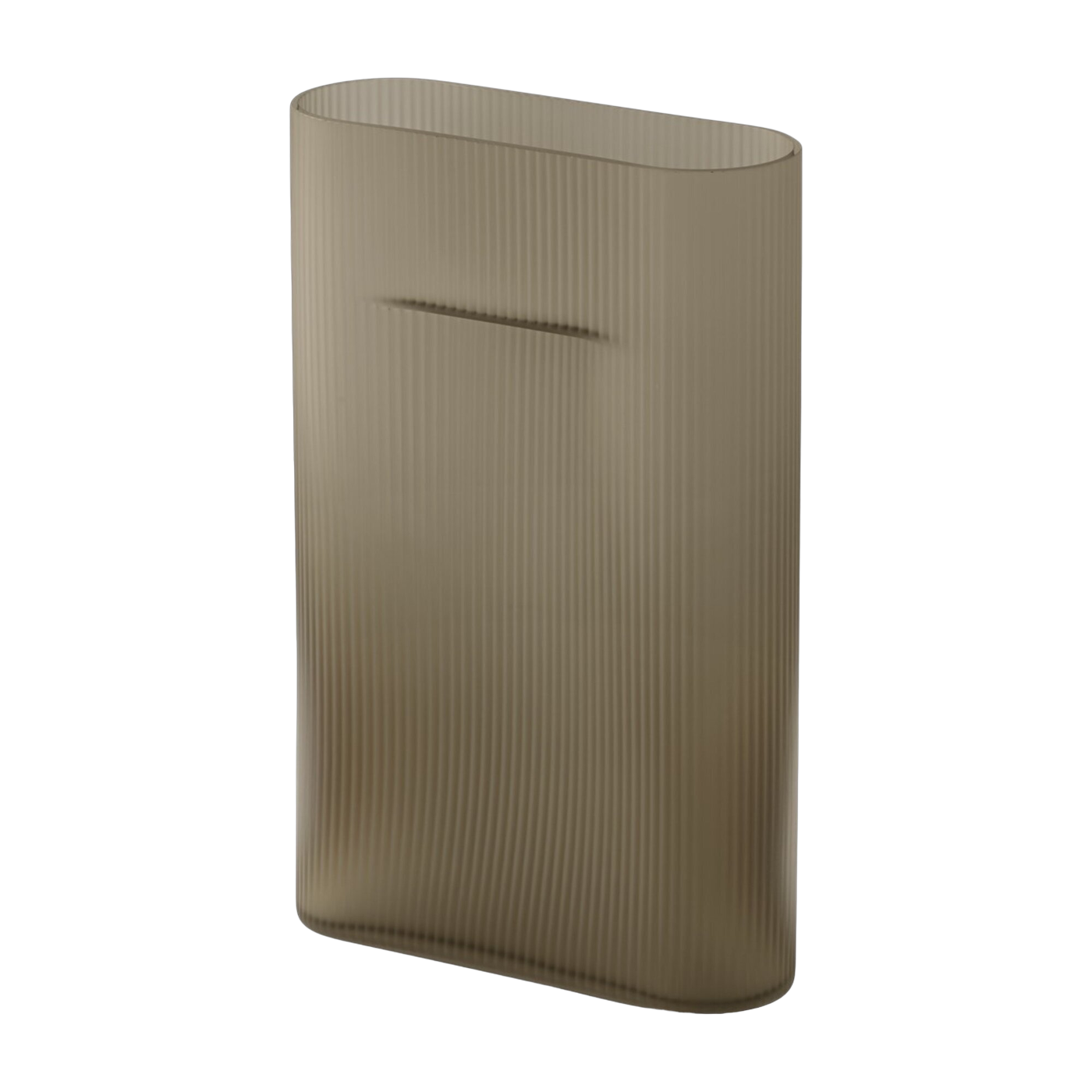 Vase Ridge vetro soffiato taupe 35cm - Muuto