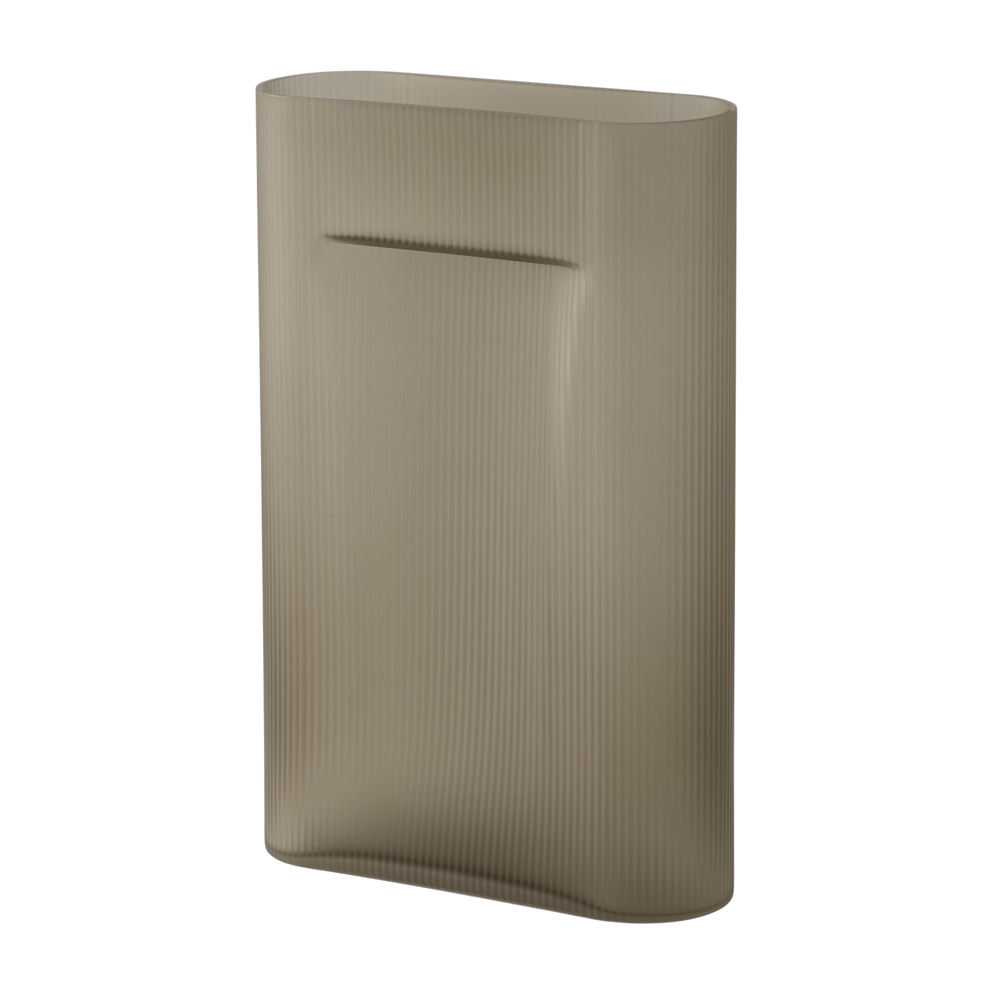 Vase Ridge vetro soffiato taupe 48, 5 cm - Muuto