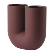 Vase en porcelaine rouge profond Kink - Muuto