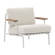 Gartensessel aus Stahl und grauem Stoff 73x86, 5cm -. Muuto