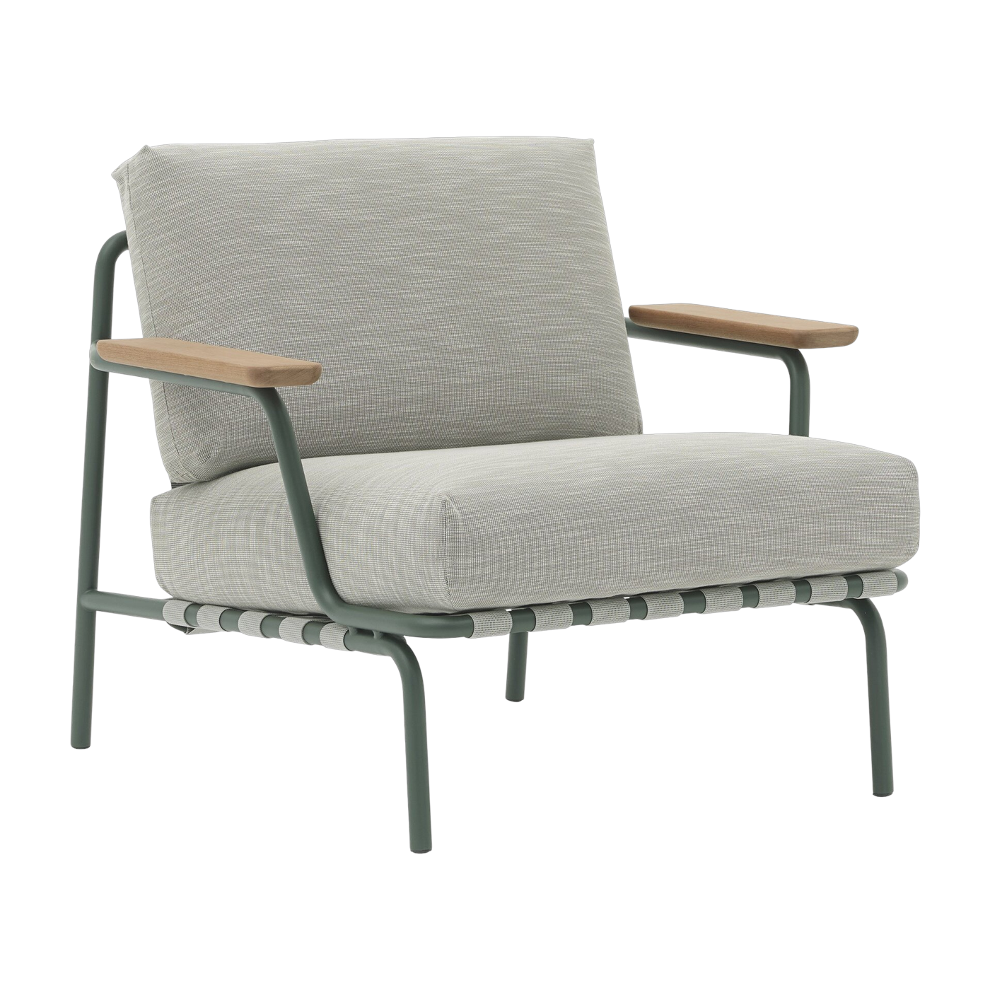 Fauteuil de jardin en acier et tissu vert-gris 73x86,5cm - Muuto