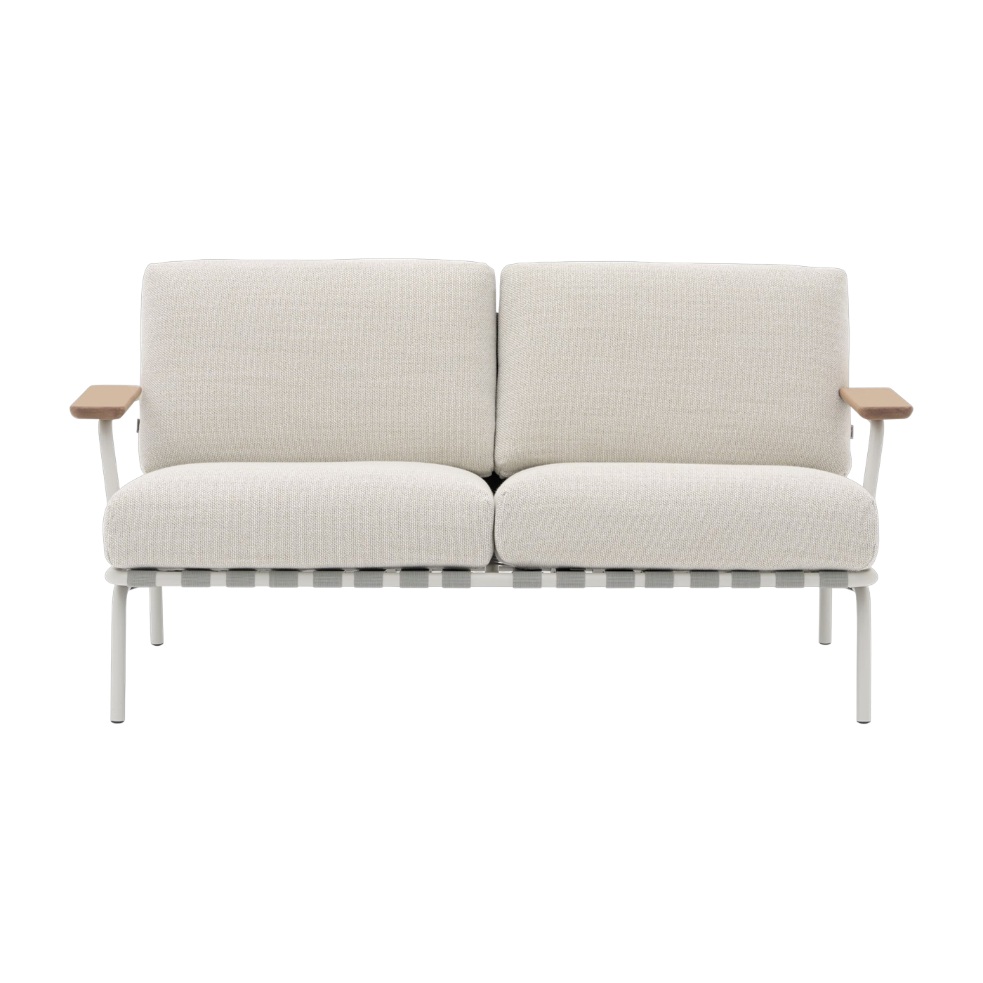 Divano per esterni in acciaio e tessuto grigio 73x152, 5 cm Settle - Muuto