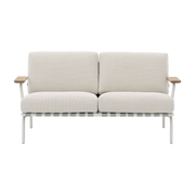 Divano per esterni in acciaio e tessuto grigio 73x152, 5 cm Settle - Muuto