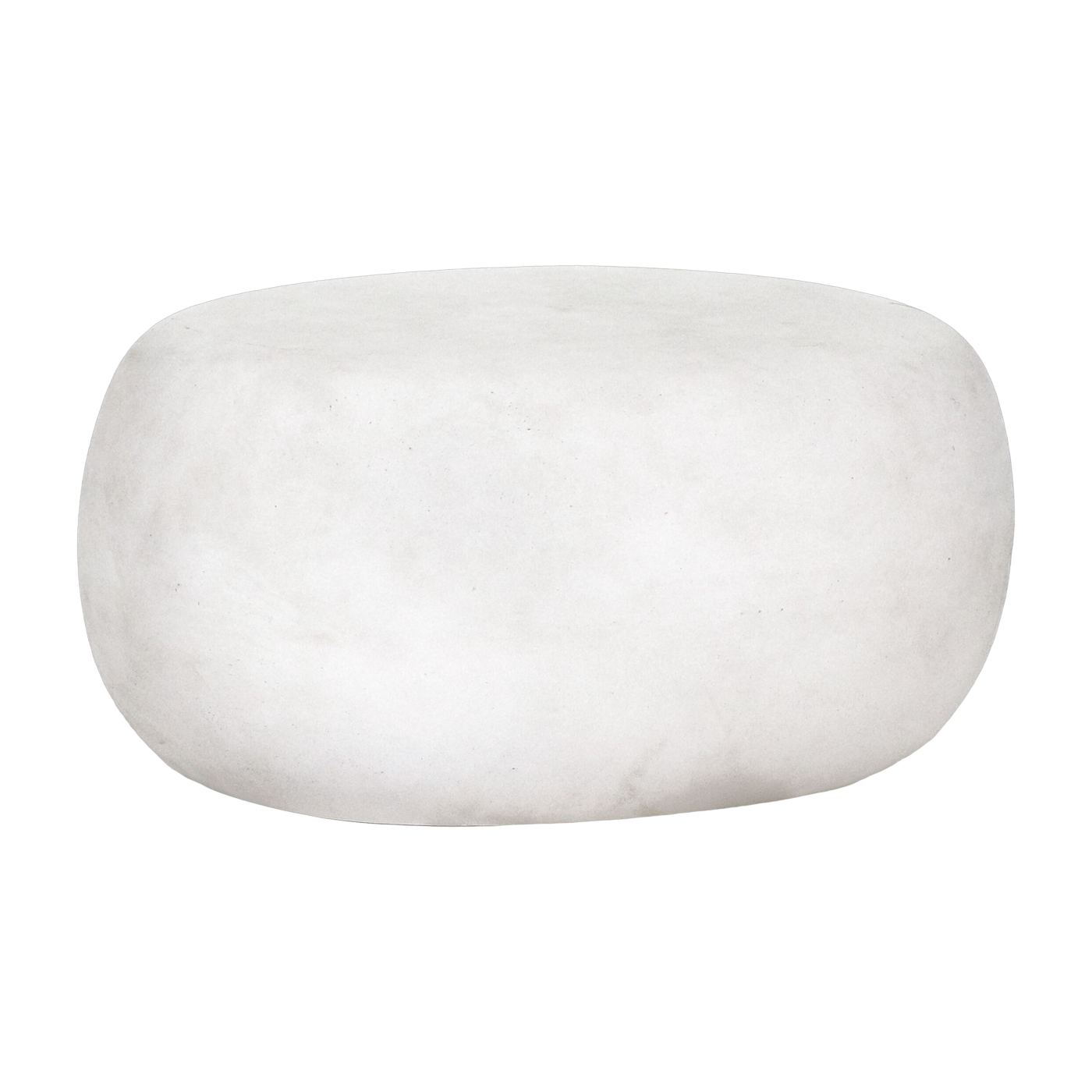 White clay fiber coffee table 60x43x31cm Pebble - Pomax