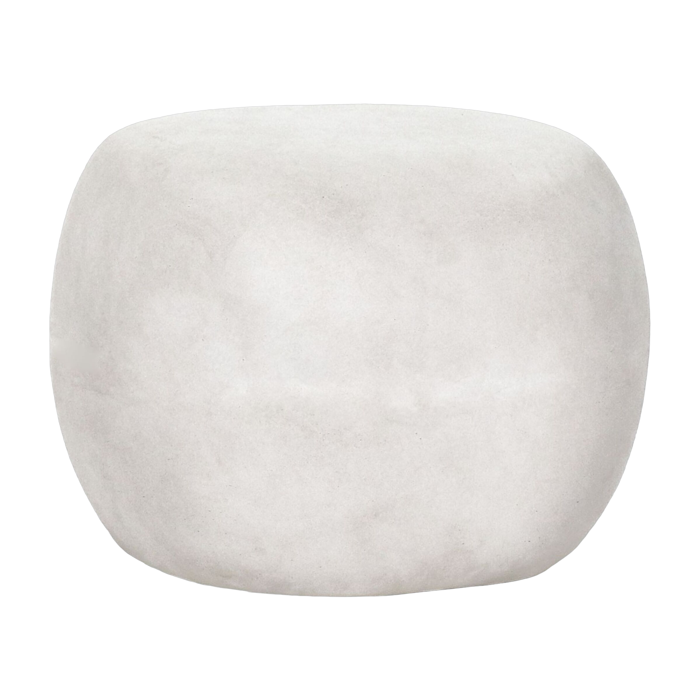 White clay fiber coffee table 48x46X35, 5cm Pebble - Pomax