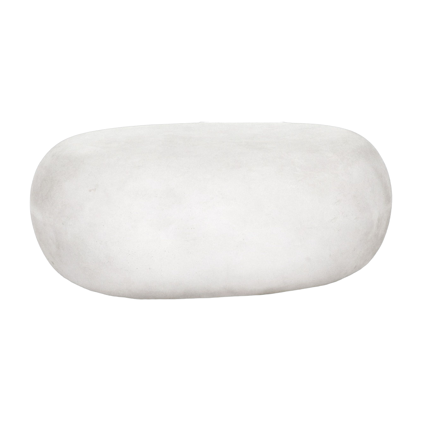 White clay fiber side table 68x53X28cm Pebble - Pomax
