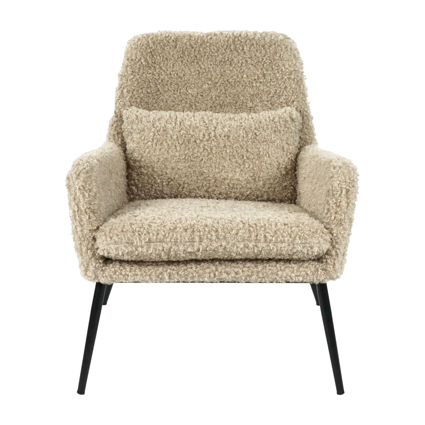 Beige fabric recliner 66x75x77cm Hailey - Pomax