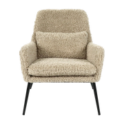 Silla reclinable de tela beige 66x75x77cm Hailey - Pomax