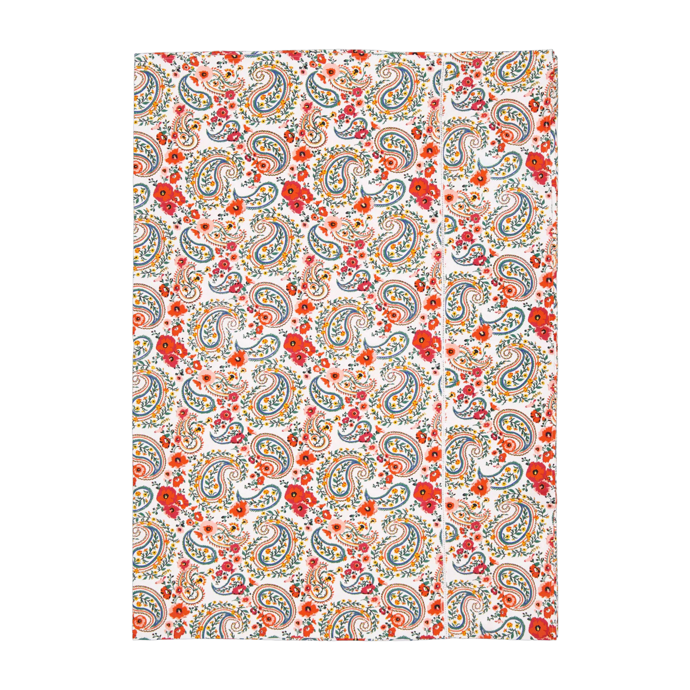 Cotton tablecloth 150 x 220 cm Kashmir Print - Lucas du Tertre