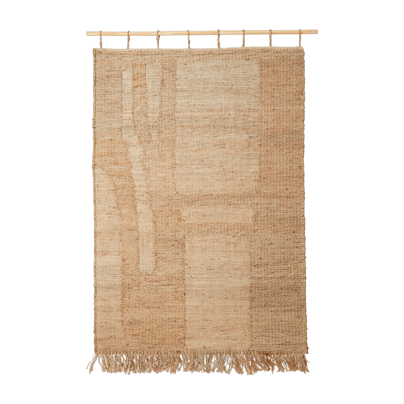Tapis mural en jute et tige en bois de hêtre 100x1,5x165cm Harvest - Ferm Living
