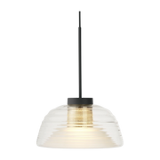 Two-layer blown glass and black steel suspension - Muuto