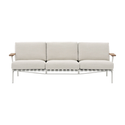 Divano da esterno in acciaio e tessuto grigio 73x218, 5 cm Settle - Muuto