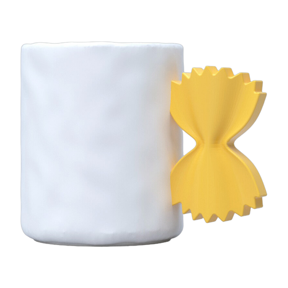 Taza de cerámica blanca y amarilla 12x8x10cm Pasta - Fluid Market