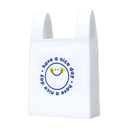 Vase white ceramic 16x7x25cm Plastic Bag - Fluid Market