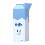 Vase Milk ceramica bianca e blu 8x8x23cm - Fluid Market