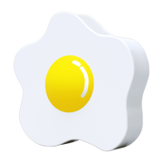 Vase in white and yellow ceramic 20x5x20cm Egg - Fluid Market