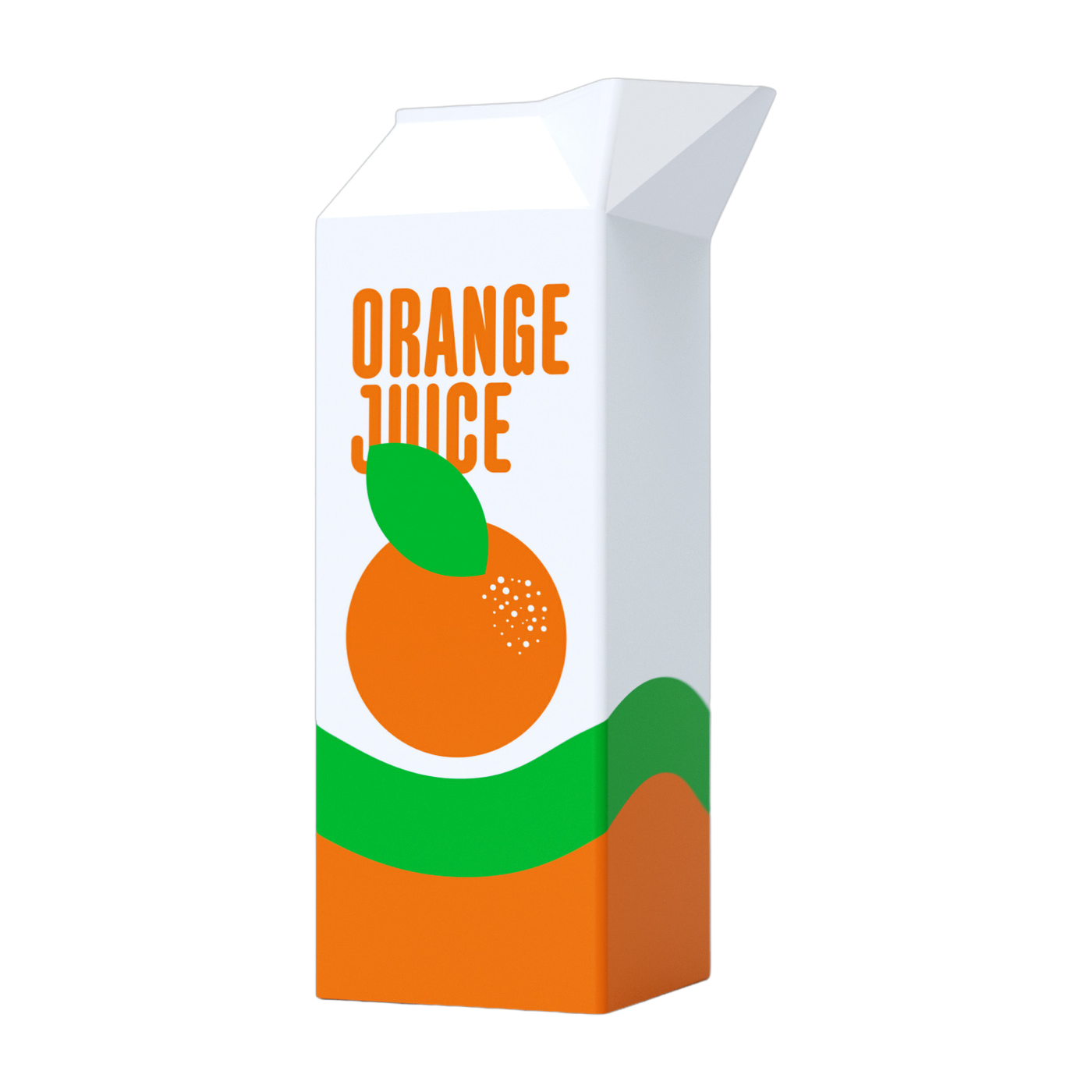Vase en céramique blanc et orange 8x8x23cm Orange Juice - Fluid Market