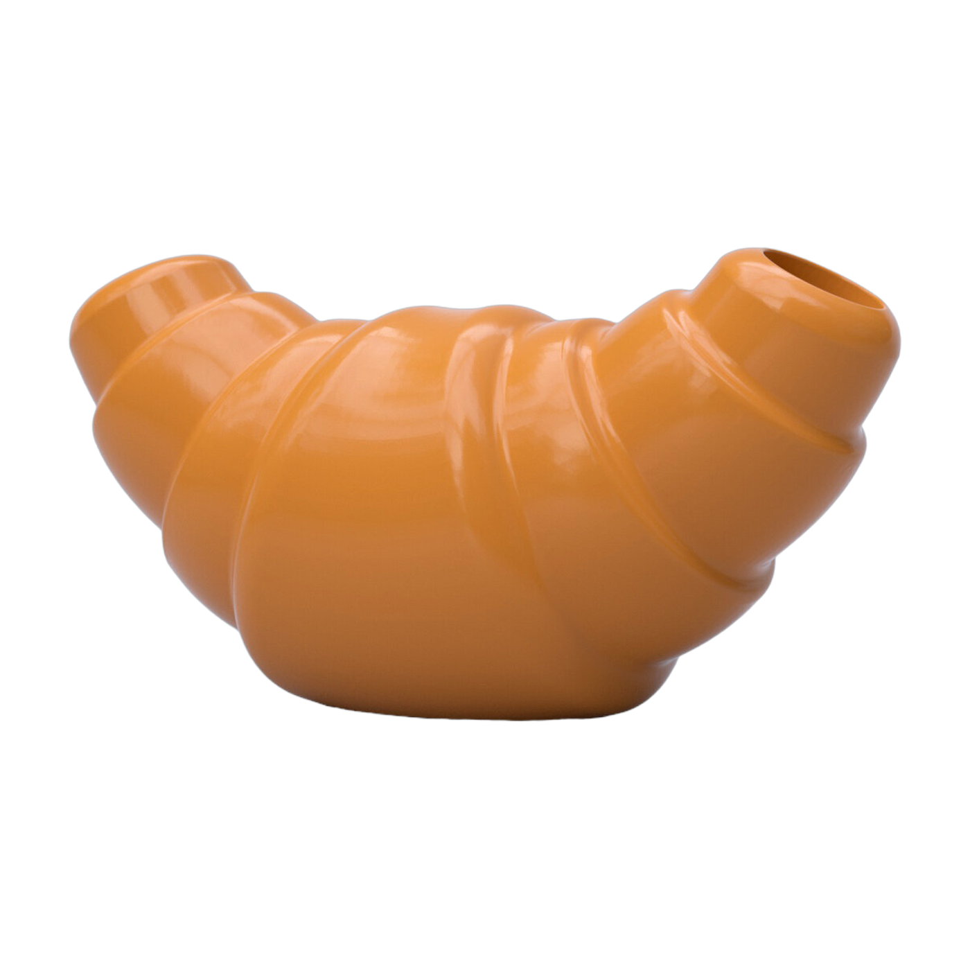 Vase en céramique marron 23x12x13cm Croissant - Fluid Market