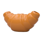 Vase brown ceramic 23x12x13cm Croissant - Fluid Market