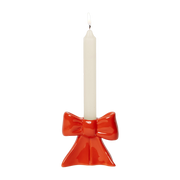 Ceramic candleholder red bow 9cm - Doiy