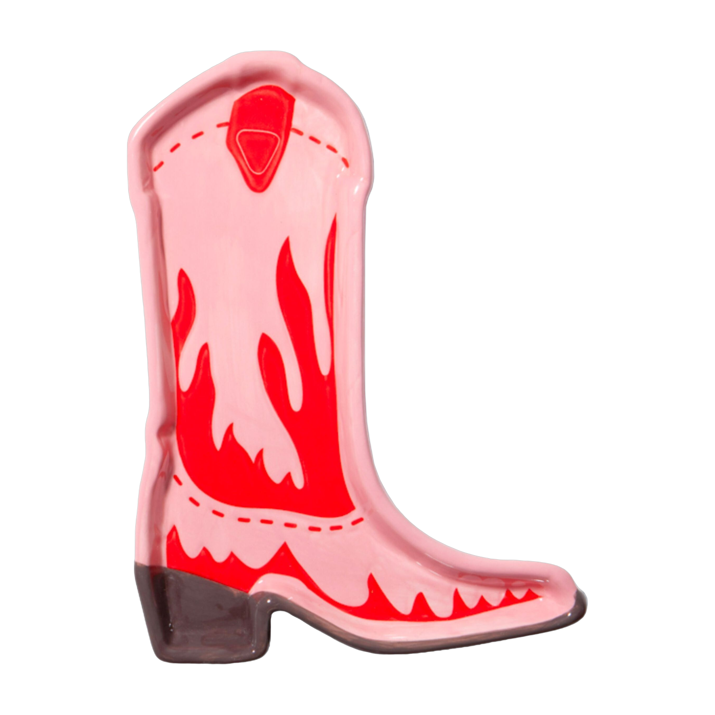Keramiktablett Cowboystiefel rosa 18, 5cm -. Doiy