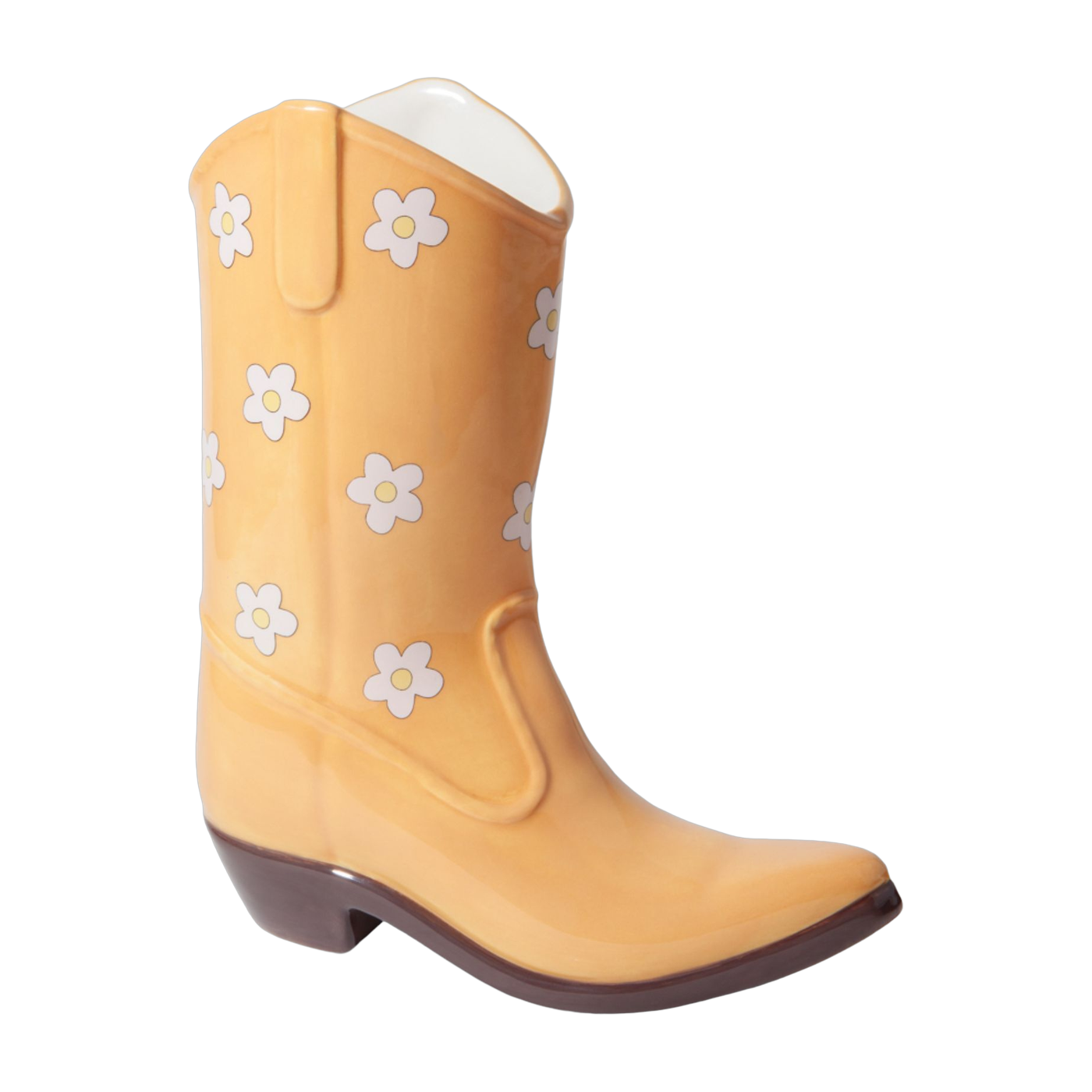 Vase aus Keramik Cowboystiefel gelb 23cm -. Doiy