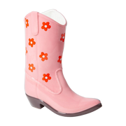 Vase aus Keramik Cowboystiefel rosa 23cm - -. Doiy