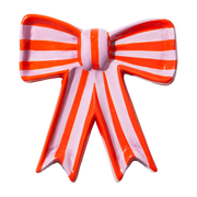 Ceramic tray bow red stripe 20cm - Doiy