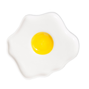 Plateau en céramique oeuf au plat 14cm - Doiy